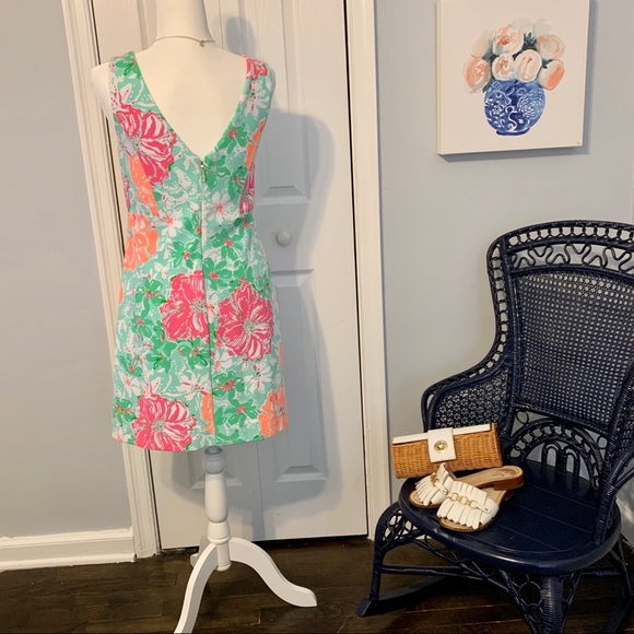 Lilly Pulitzer Sleeveless Floral Shift Dress Small - Picture 4 of 6